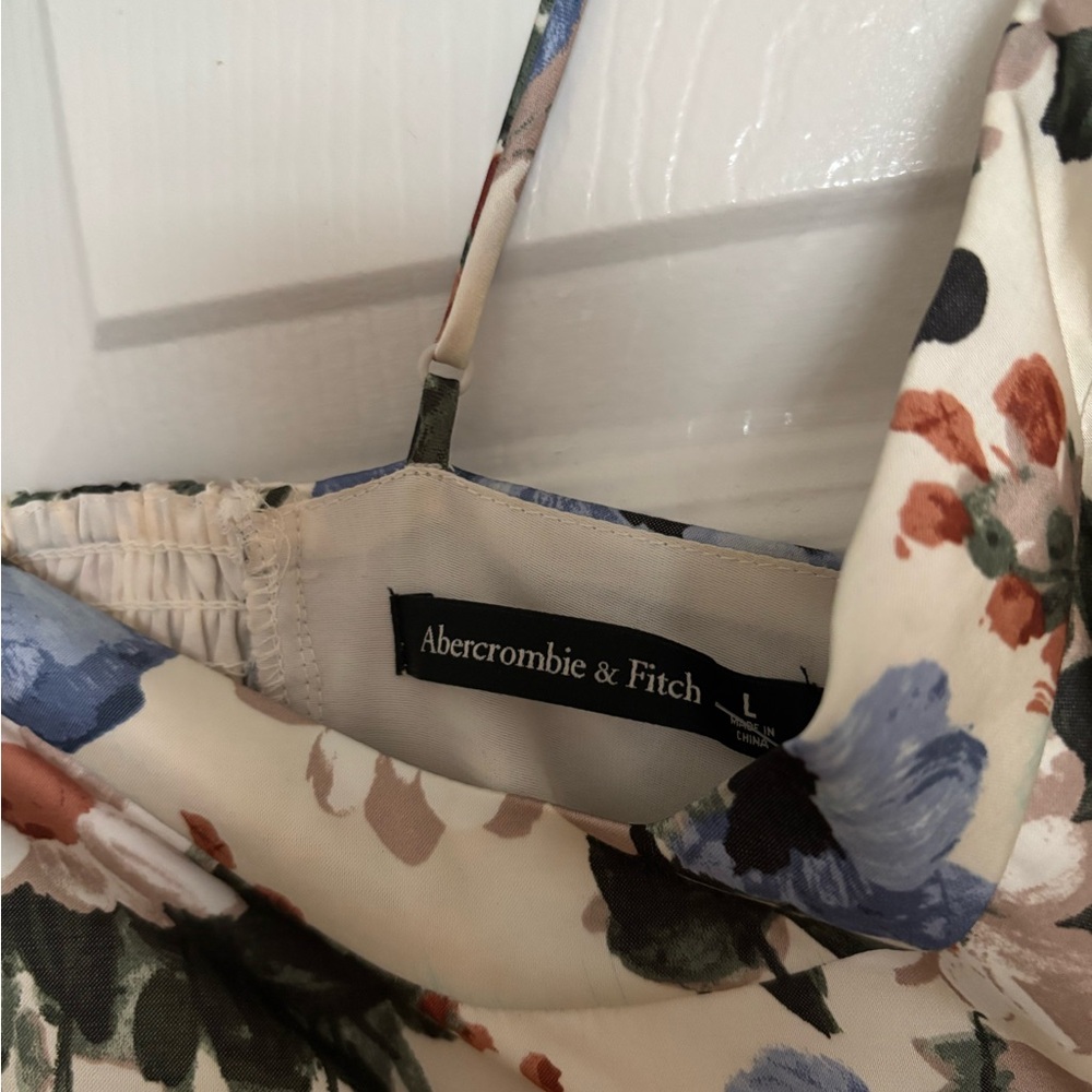 Abercrombie & Fitch Floral Dress - Cream, Blue, Orange - Picture 2 of 2